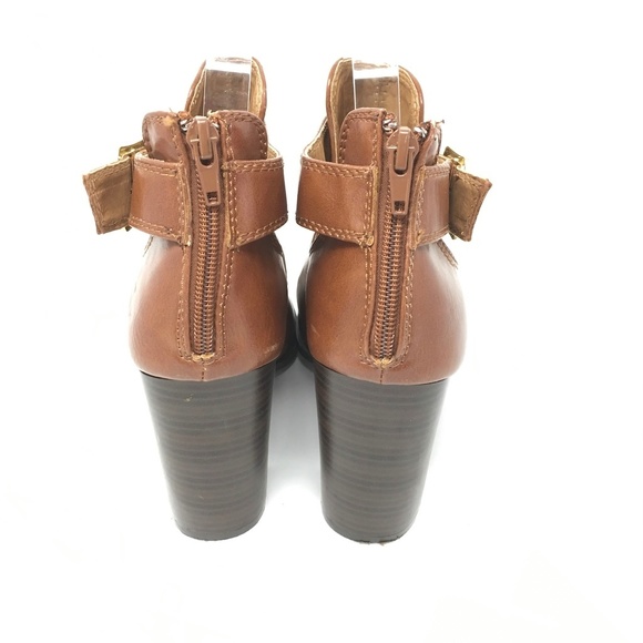Fioni Peep-toe Booties Size 9.5 Brown - Picture 3 of 8